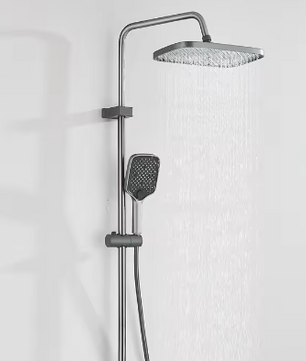 Digitale Luxe Doucheset met Display – Wandgemonteerd Regendouche Systeem met 4-Weg Waterafvoer