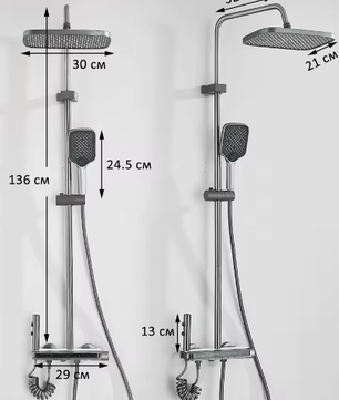Digitale Luxe Doucheset met Display – Wandgemonteerd Regendouche Systeem met 4-Weg Waterafvoer