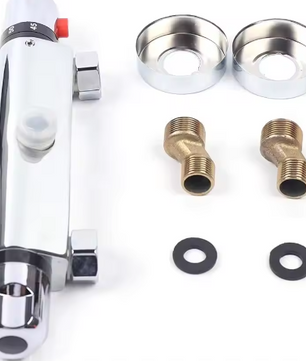 Thermostatische Douchemengkraan met 38°C Veiligheidsknop – Badkamer Douchekraan van Messing