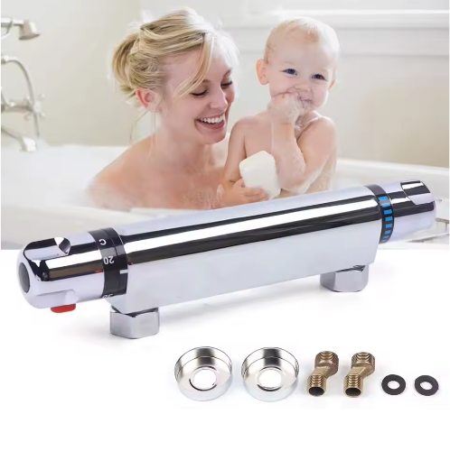 Thermostatische Douchemengkraan met 38°C Veiligheidsknop – Badkamer Douchekraan van Messing