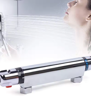 Thermostatische Douchemengkraan met 38°C Veiligheidsknop – Badkamer Douchekraan van Messing