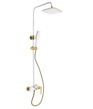 Gouden Badkamer Doucheset Wandmontage met Regendouche en Handdouche