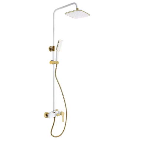 Gouden Badkamer Doucheset Wandmontage met Regendouche en Handdouche