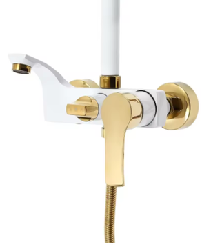 Gouden Badkamer Doucheset Wandmontage met Regendouche en Handdouche