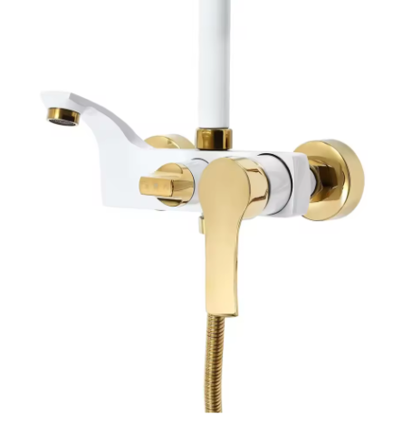 Gouden Badkamer Doucheset Wandmontage met Regendouche en Handdouche