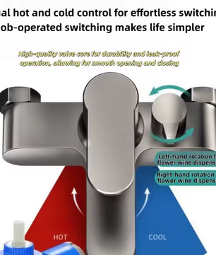 Massief Messing Douchekraan Mengkraan Set 3-Weg Badkamer