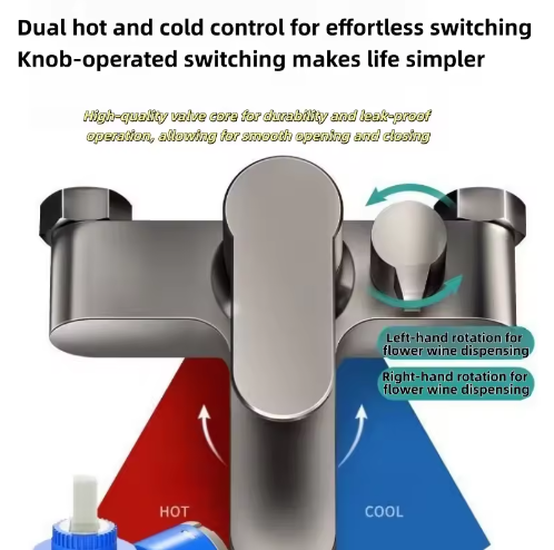 Massief Messing Douchekraan Mengkraan Set 3-Weg Badkamer