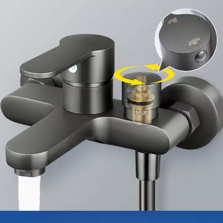 Massief Messing Douchekraan Mengkraan Set 3-Weg Badkamer