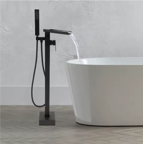 Vrijstaande Badkraan met Handdouche en 360° Draaibare Uitloop