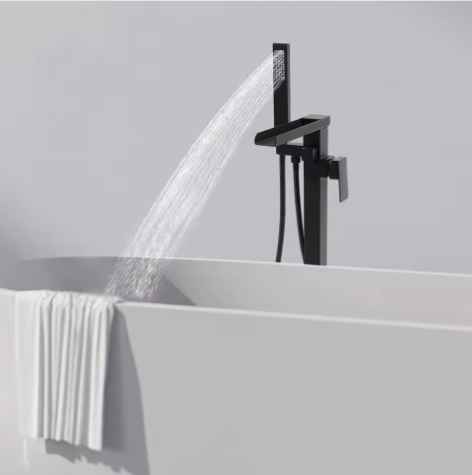 Vrijstaande Badkraan met Handdouche en 360° Draaibare Uitloop