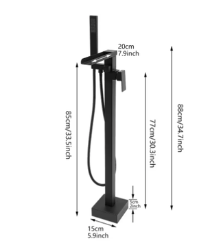 Vrijstaande Badkraan met Handdouche en 360° Draaibare Uitloop