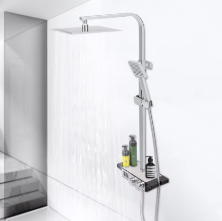 Moderne Douchekraan Set met Digitaal Display en 3 Spuitmodi