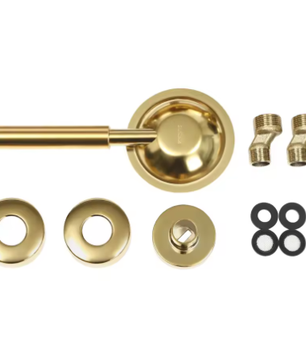 Gouden Messing Douchekolom Retro met Thermostaat