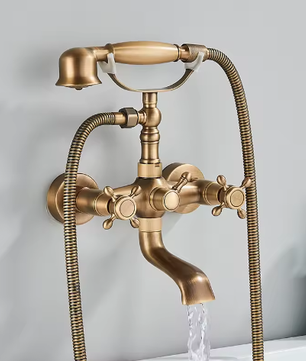 Retro Bad- en Douchekraan Messing met Draaibare Uitloop