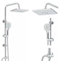 Chroom Douchekraan Set – Wandmontage Regendouche en Douchekolom Mengkraan