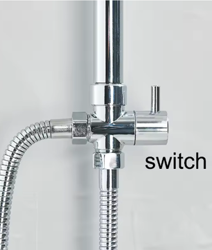 Chroom Douchekraan Set – Wandmontage Regendouche en Douchekolom Mengkraan