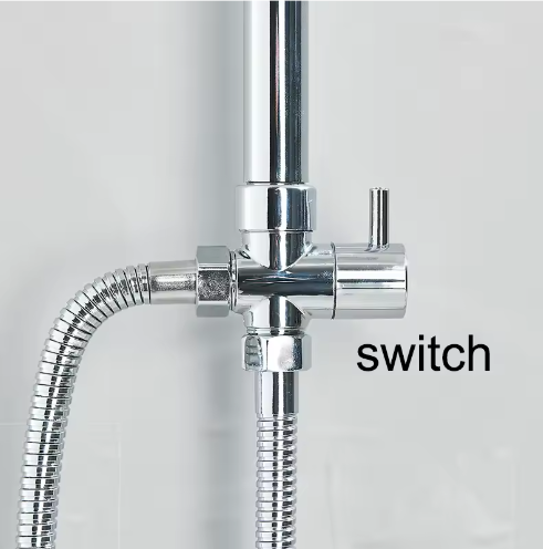 Chroom Douchekraan Set – Wandmontage Regendouche en Douchekolom Mengkraan