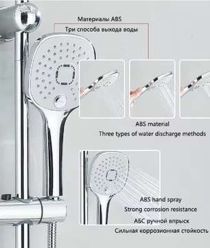 Chroom Douchekraan Set – Wandmontage Regendouche en Douchekolom Mengkraan