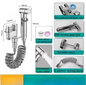 Hygiënische Douche Bidet Set – Dubbele Uitlaat Hoekstopkraan en Toiletsproeier