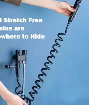 Hygiënische Douche Bidet Set – Dubbele Uitlaat Hoekstopkraan en Toiletsproeier