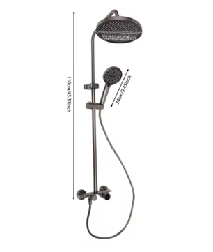 Badkamer Doucheset Wandmontage – Top Spray en Handdouche, 110 cm Hoog