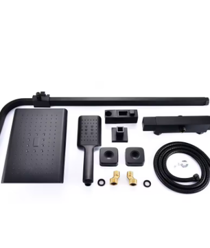 Douchesysteem met Thermostaat en Regendouche RVS