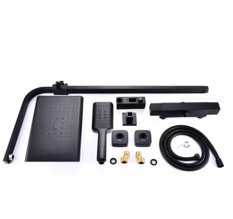 Douchesysteem met Thermostaat en Regendouche RVS