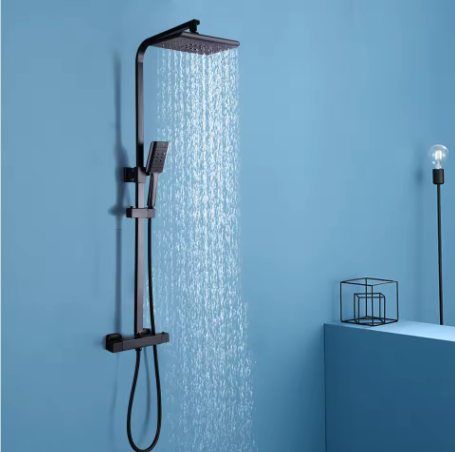 Douchesysteem met Thermostaat en Regendouche RVS