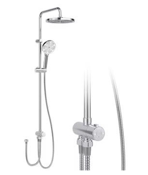 Regendoucheset RVS Douchekolom met Ronde Hoofddouche