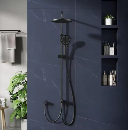 Regendoucheset RVS Douchekolom met Ronde Hoofddouche