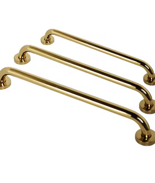 Antislip Badkamer Handgreep RVS Veiligheidsleuning Goud