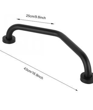 Antislip Badkamer Handgreep Veiligheidsleuning RVS Zwart