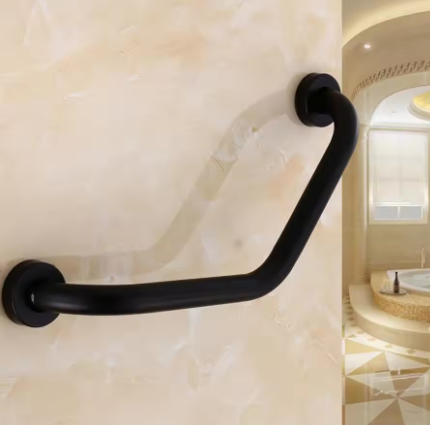 Antislip Badkamer Handgreep Veiligheidsleuning RVS Zwart