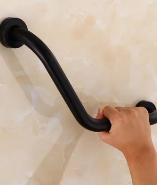 Antislip Badkamer Handgreep Veiligheidsleuning RVS Zwart