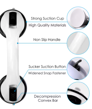 2-Pack Antislip Douche Handgrepen met Zuignap