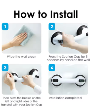 2-Pack Antislip Douche Handgrepen met Zuignap