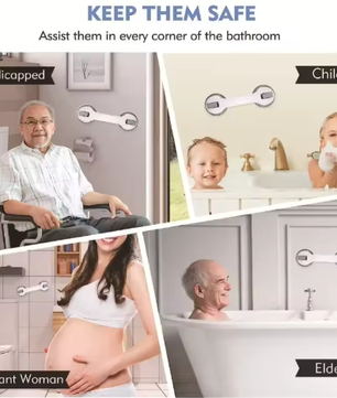 Antislip Badkamer Handgreep met Zuignap voor Douche en Toilet