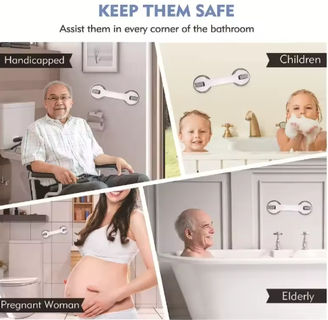 Antislip Badkamer Handgreep met Zuignap voor Douche en Toilet