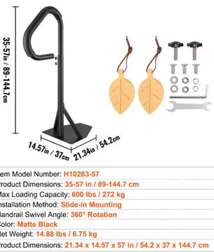 360° Draaibare Bubbelbadleuning met Verstelbare Hoogte
