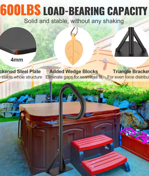 360° Draaibare Bubbelbadleuning met Verstelbare Hoogte