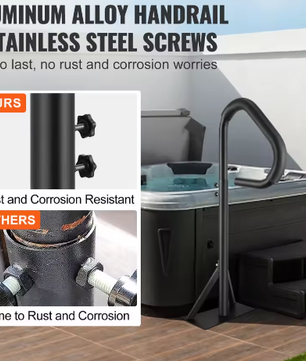 360° Draaibare Bubbelbadleuning met Verstelbare Hoogte