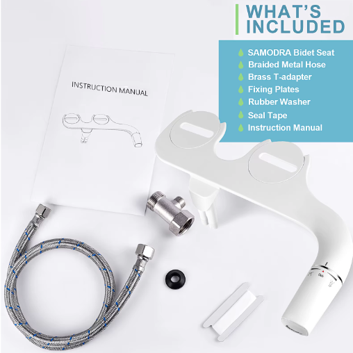 Niet-Elektrische Bidet Toilet Sproeier met Dubbele Nozzle – Hygiënische Douche voor Toilet