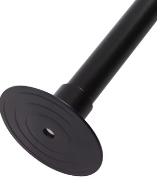 L-vormige Douchegordijnstang Hoek – RVS, Zonder Boren, Inclusief 12 Kogelhaken