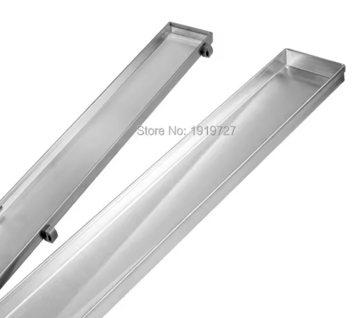 RVS Lineaire Doucheafvoer Met Middenuitlaat – Zwaar Uitgevoerd Badkamerrooster