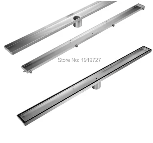 RVS Lineaire Doucheafvoer Met Middenuitlaat – Zwaar Uitgevoerd Badkamerrooster