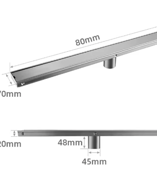RVS Vloerafvoer Lineaire Doucheafvoer Met Geborstelde Afwerking