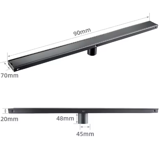 RVS Vloerafvoer Lineaire Doucheafvoer Met Geborstelde Afwerking