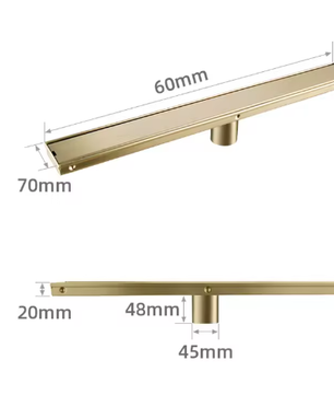 RVS Vloerafvoer Lineaire Doucheafvoer Met Geborstelde Afwerking