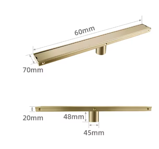 RVS Vloerafvoer Lineaire Doucheafvoer Met Geborstelde Afwerking