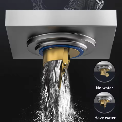 Vierkant Vloerafvoerputje 10×10 cm – RVS 304 Anti-geur Zwart